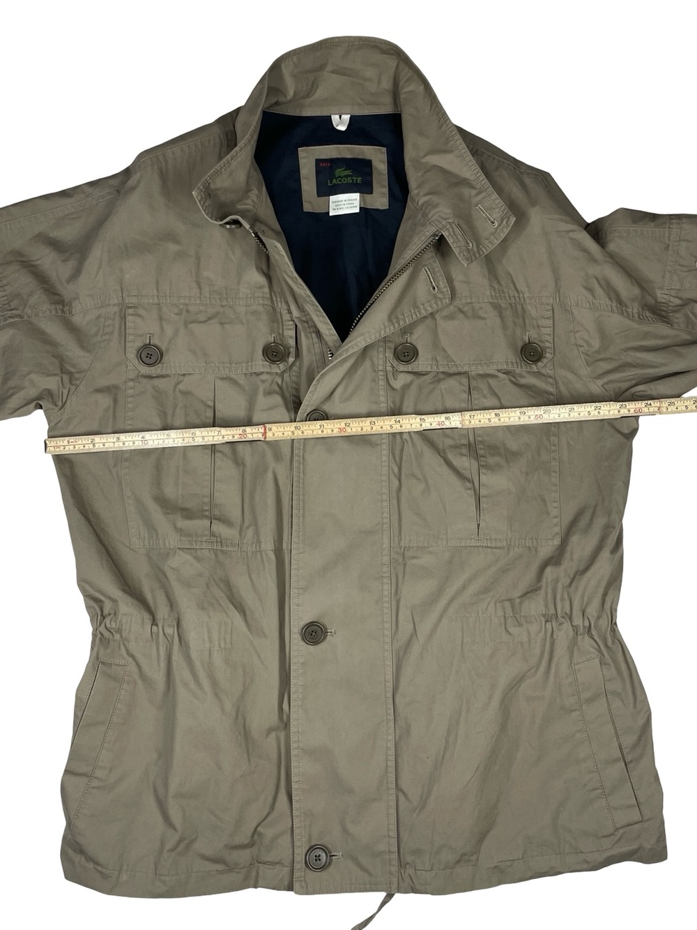 Lacoste Field Utility Jacket Devanlay Taupe Full Zip Men’s XL (54) - Picture 4 of 11